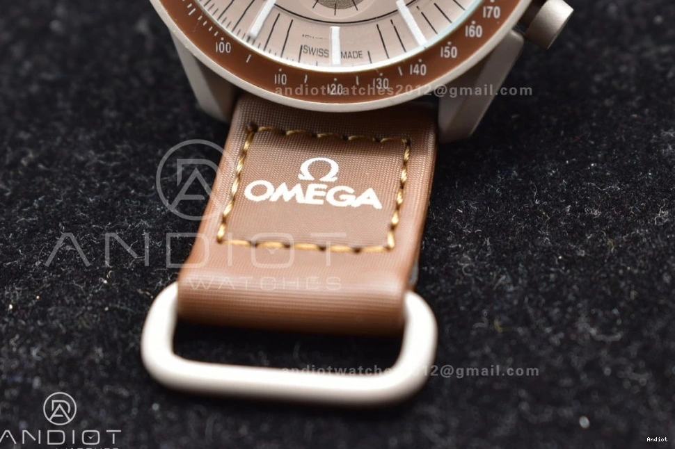 Nylon To Bioceramic Saturn On Mission X Swatch Moonwatch Strap Omega Quartz 0101